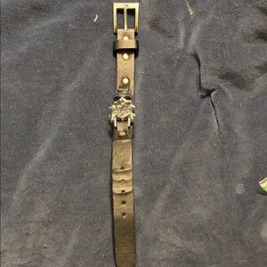 Harley-Davidson Black Bracelet with Skull Buckle